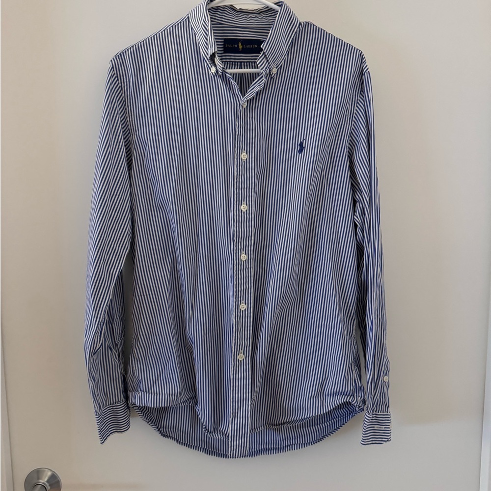 Ralph Lauren Men's Blue Striped Shirt